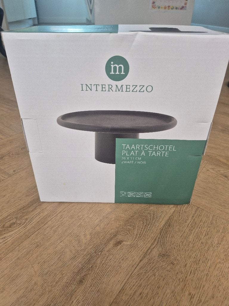 Intermezzo Taartschotel Zwart - Nieuw in doos, Overige merken, Overige typen, Nieuw, Ophalen of Verzenden