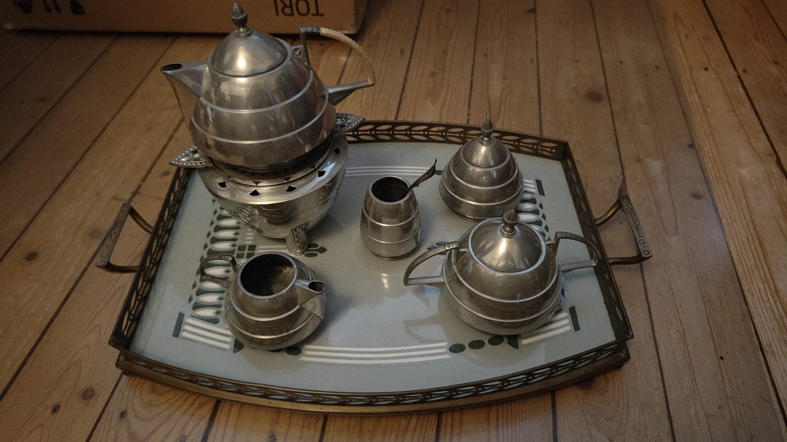 Art Deco Theeservies Tiel - Amsterdamse School, Antiek en Kunst, Ophalen of Verzenden
