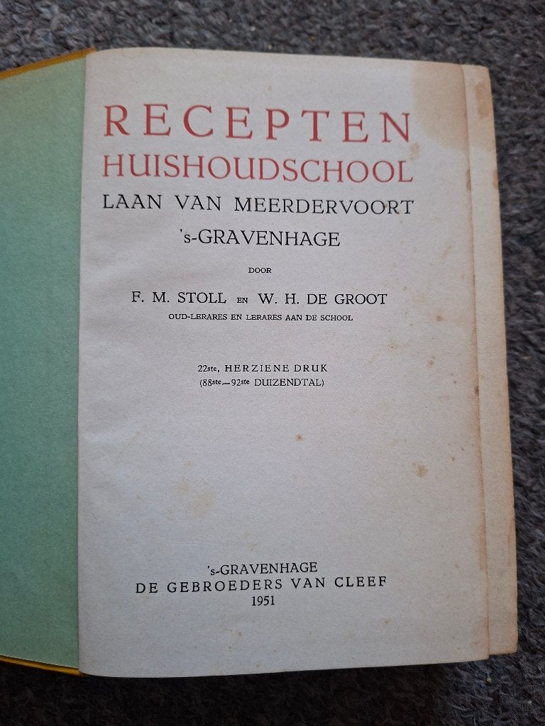 Het receptenboek van de Huishoudschool /1951, Boeken, Kookboeken, Verzenden, Gelezen, Nederland en België