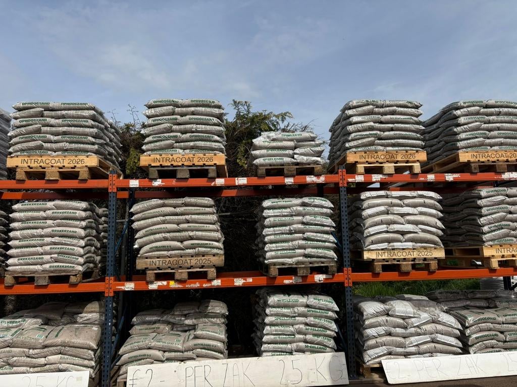 OUTLET ZAND GRIND AARDE BOOMSCHORS, Ophalen, Nieuw, Wit