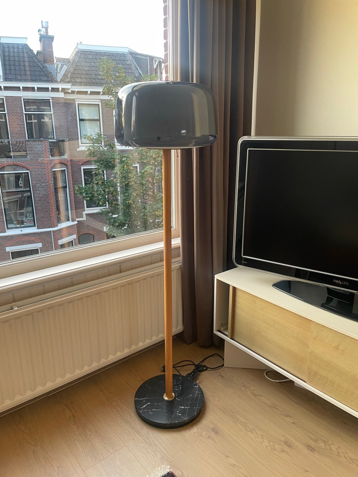 Ikea EVEDAL vloerlamp, Ophalen, Gebruikt, Hout, 150 tot 200 cm