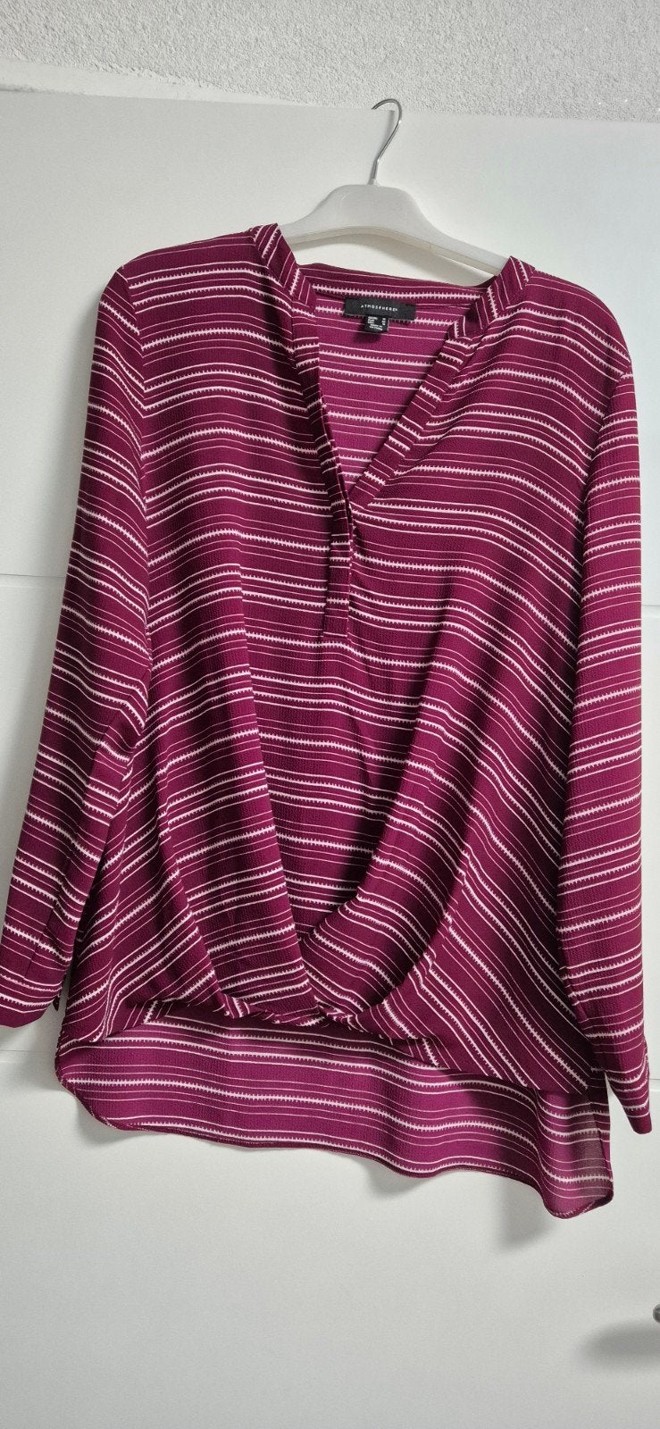 Atmosphere gestreepte blouse met overslag - Maat 42/44 (L), Atmosphere, Maat 42/44 (L), Ophalen of Verzenden, Zo goed als nieuw