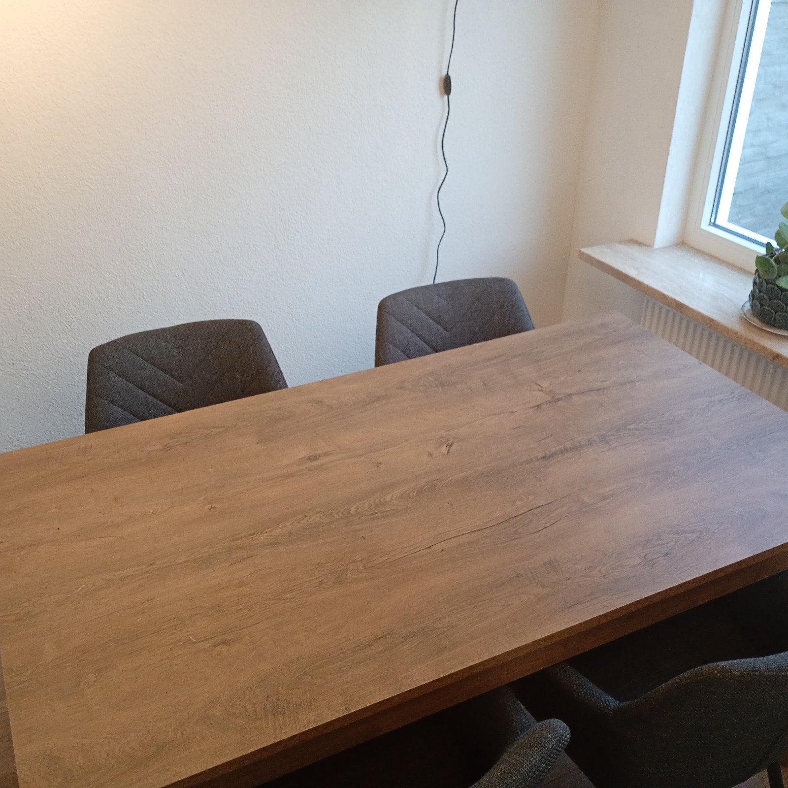 eettafel te koop, Ophalen, Zo goed als nieuw, 6 tot 8 stoelen