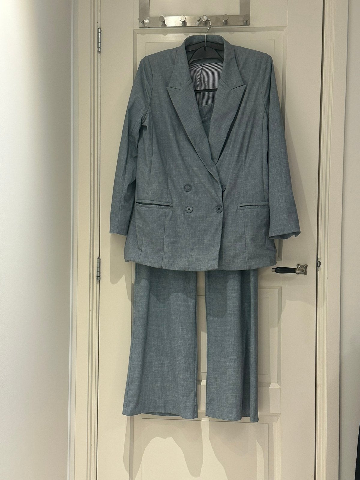 Studio Anneloes pak, travel, licht blauw, blazer XL, br. XXL, Kleding | Dames, Kostuum of Pak, Blauw, Maat 46/48 (XL) of groter