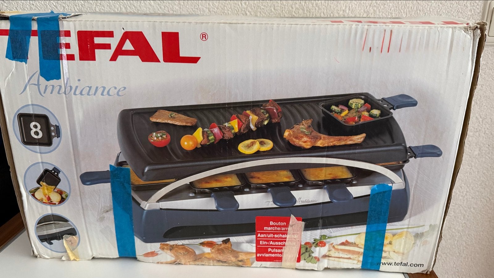 Tefal Ambiance Raclette Grill - 8 personen, Ophalen, Gebruikt, 8 personen of meer