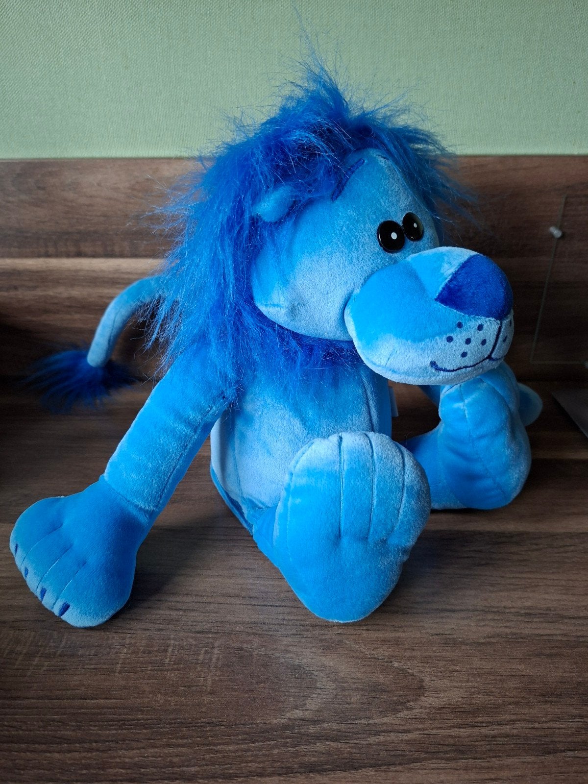 Vintage Postbank Leeuw spaarpot, Ophalen of Verzenden, Zo goed als nieuw, Blauw, Overige typen