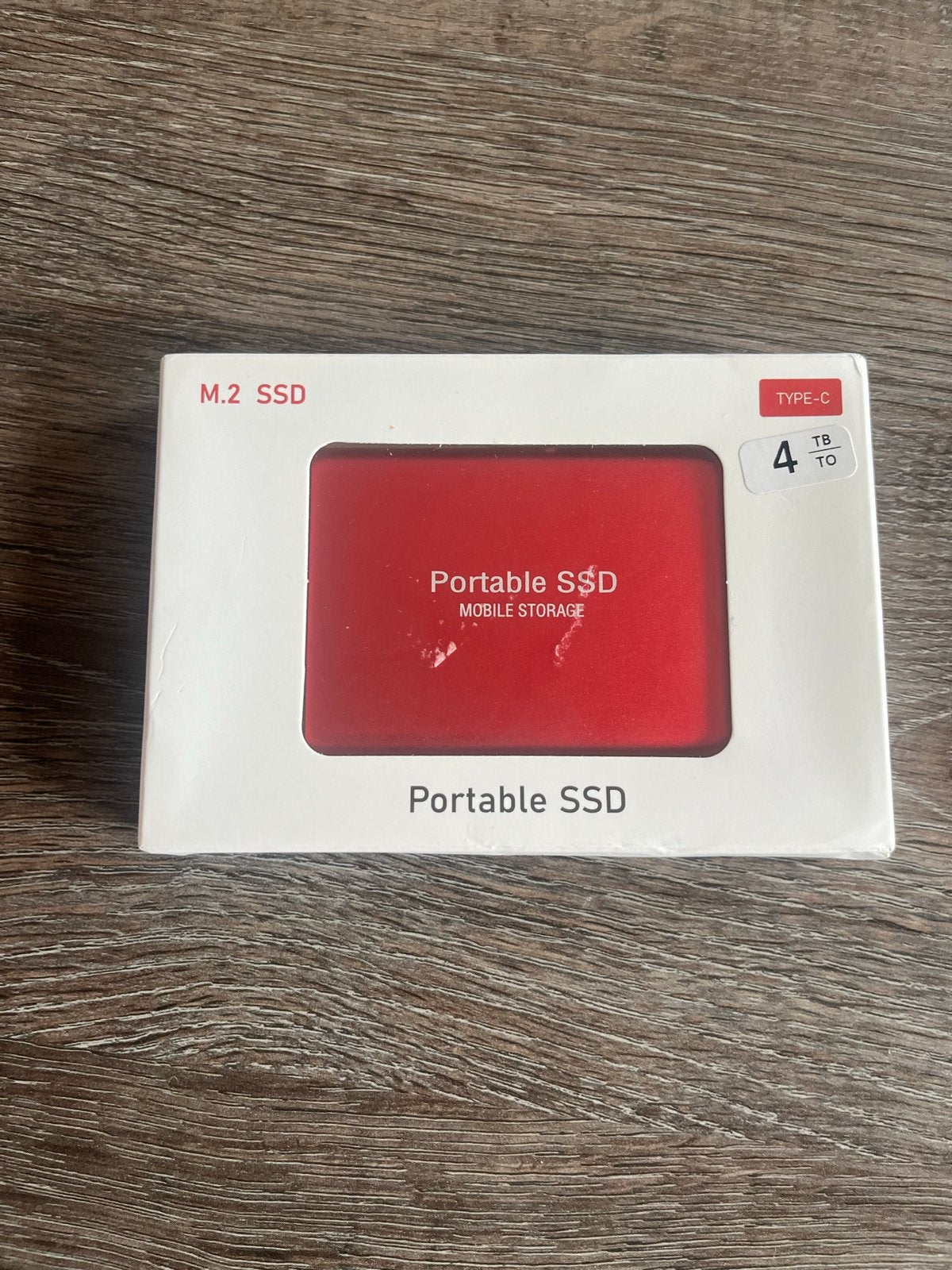Nieuwe Portable HDD 4TB USB 3.1 Type-C Externe Opslag Rood, Server, HDD, Nieuw, Ophalen of Verzenden