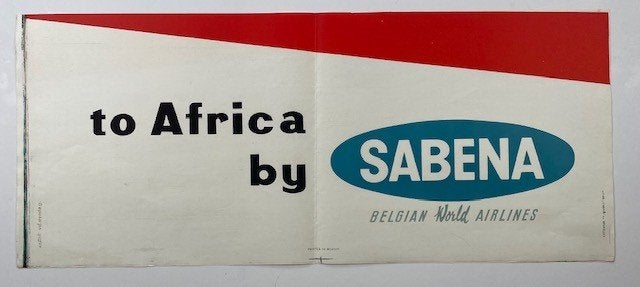 poster SABENA AFRICA jaren 1950-1960, Ophalen of Verzenden, Gebruikt, A1 t/m A3, Film en Tv