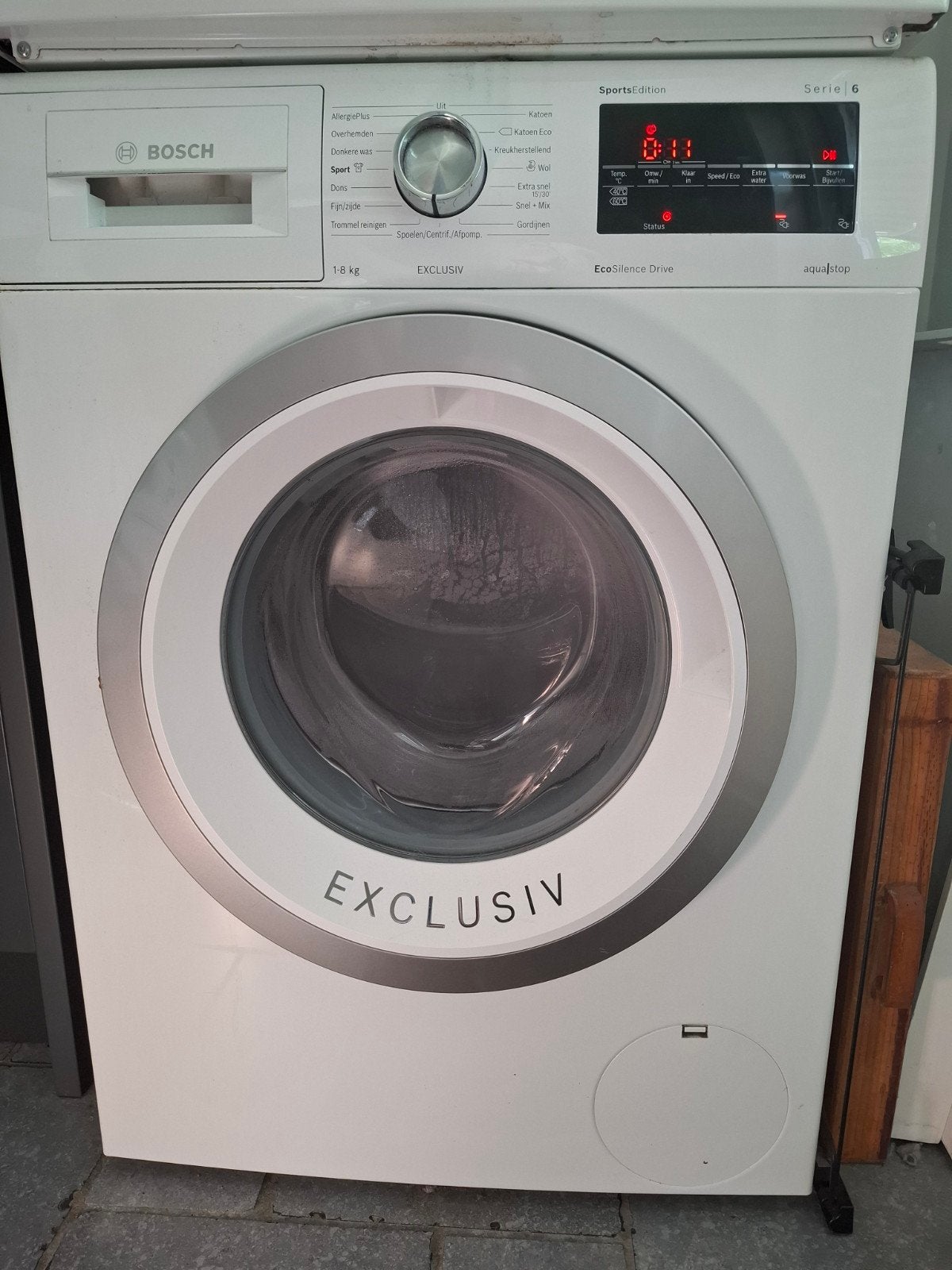Bosch Serie 6 Exclusiv Wasmachine EcoSilence Drive, Gebruikt, Ophalen of Verzenden, Voorlader, Kort programma