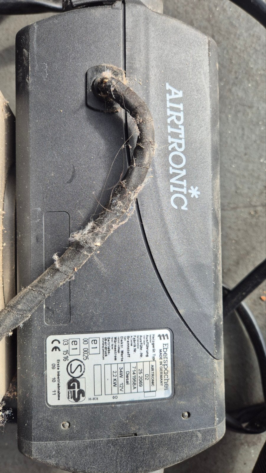 Eberspächer Airtronic D2 standkachel met bedieningspaneel, Ophalen, Gebruikt