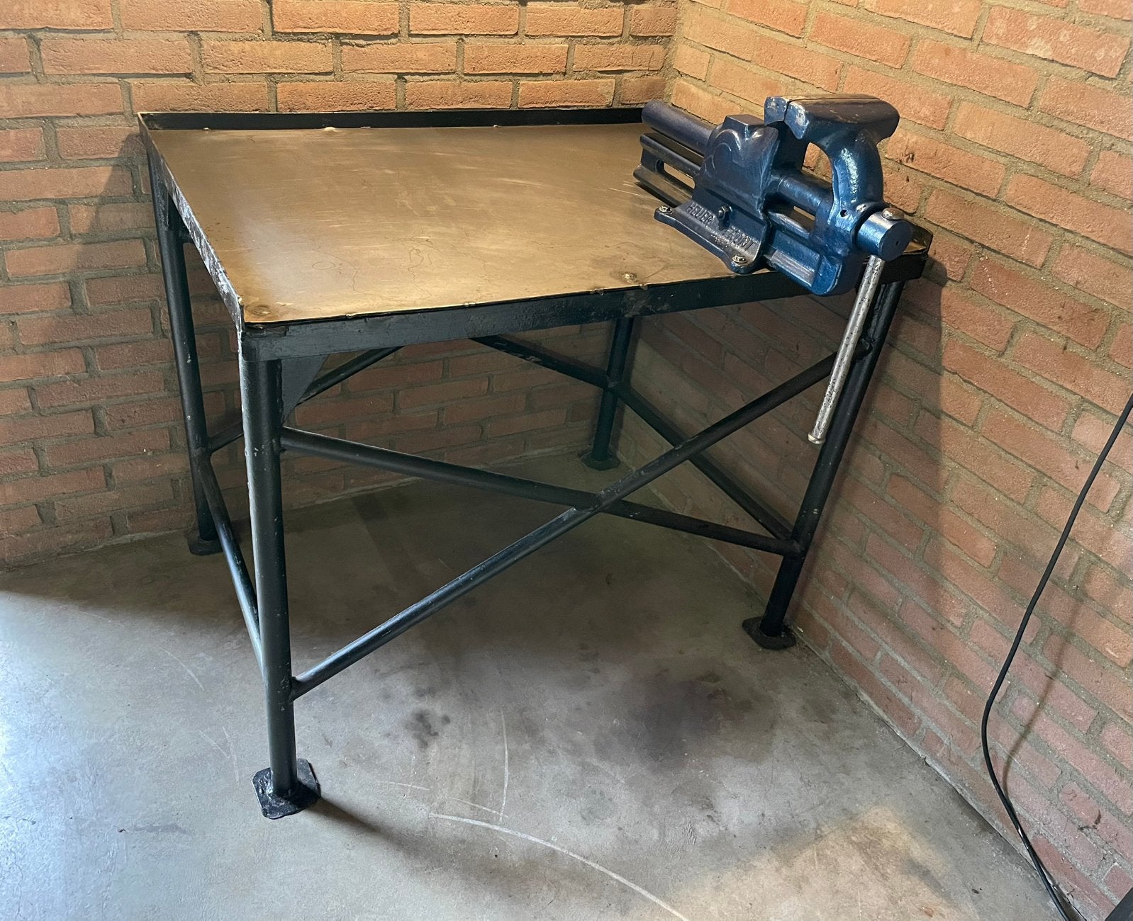 Stalen werkbank / lastafel / Montagetafel, Ophalen, Gebruikt, 70 tot 120 cm