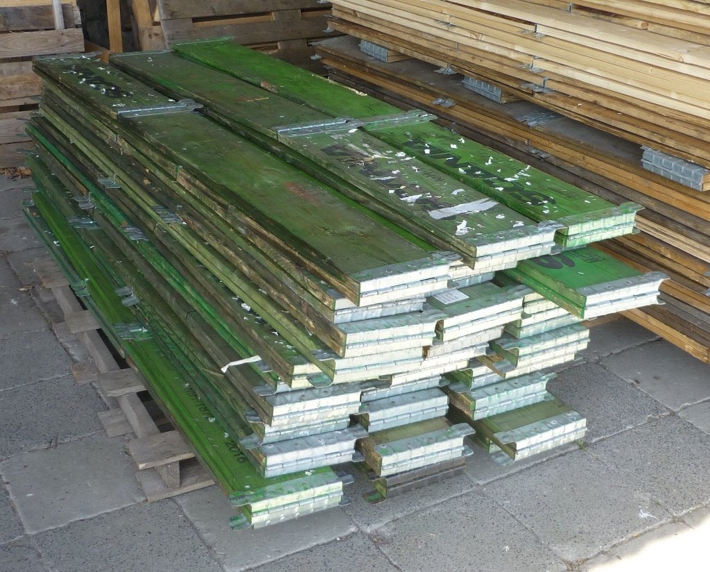 Palletranden 120x80x20cm, groen, Ophalen, Gebruikt, Minder dan 30 cm, 100 cm of meer