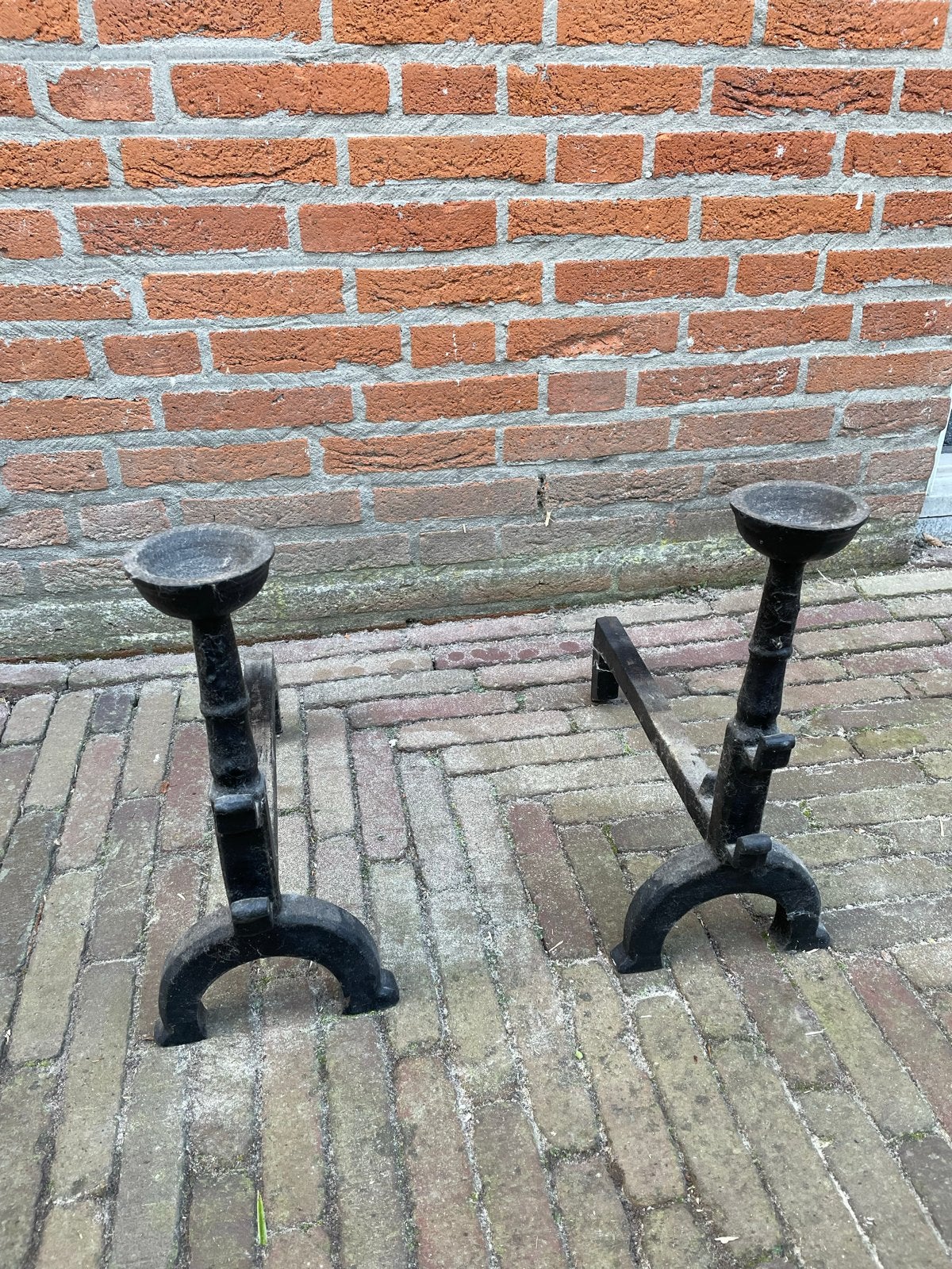 Antieke Haardbokken - Set van 2, Huis en Inrichting, Haarden, Ophalen of Verzenden, Gebruikt, Vrijstaande haard, Overige soorten