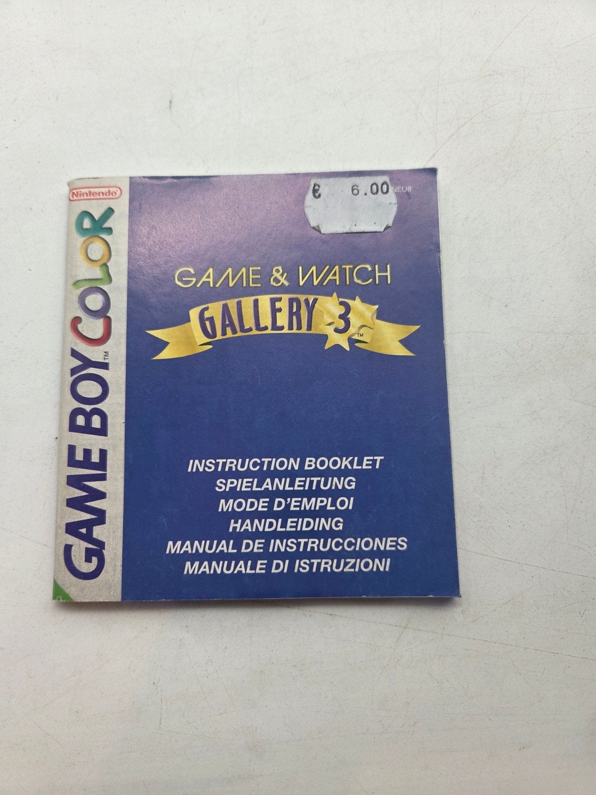 Game & Watch Gallery 3 Handleiding Game Boy Color, Nintendo, Gebruikt, Overige genres, 1 speler