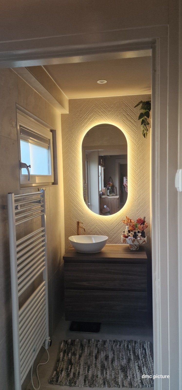 Prachtige badkamer spiegel nieuw in doos, Ophalen, Overige typen, Nieuw, 50 tot 100 cm