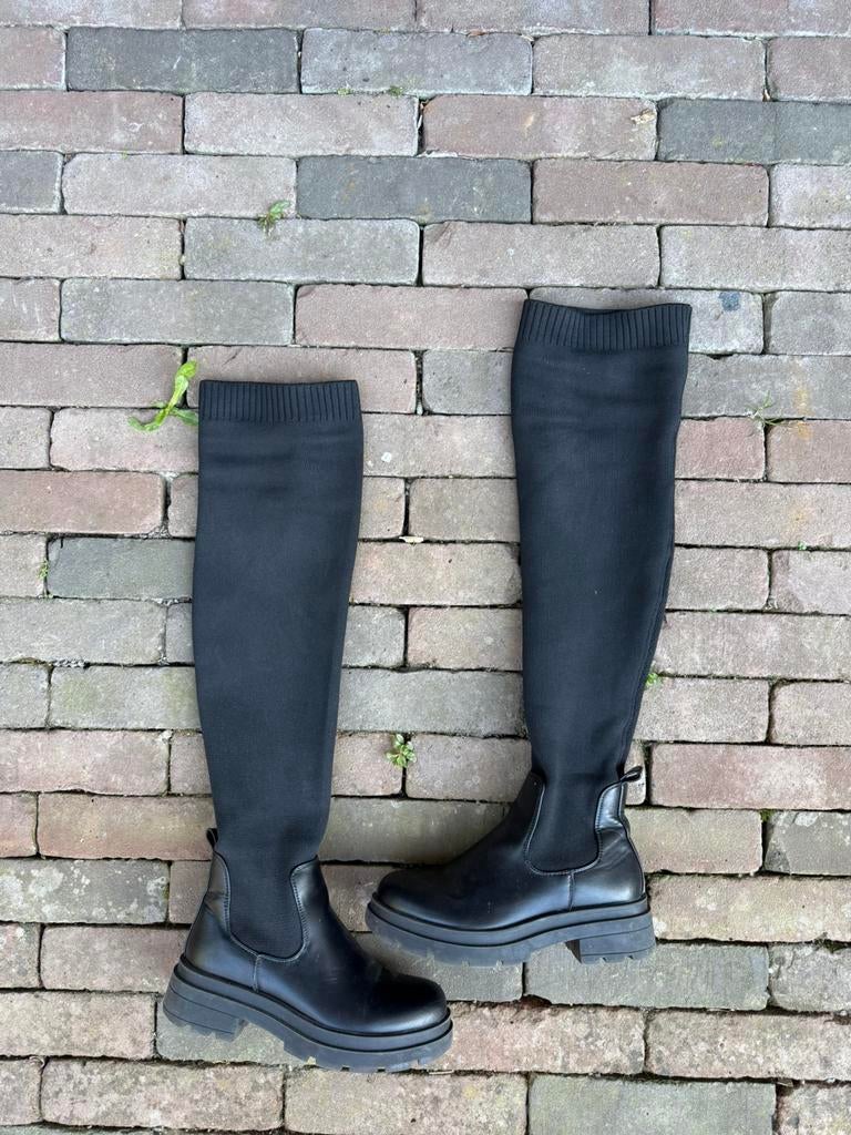 overknee laarzen dames maat 38, Kleding | Dames, Schoenen, Hoge laarzen, Zwart, Ophalen of Verzenden, Zo goed als nieuw