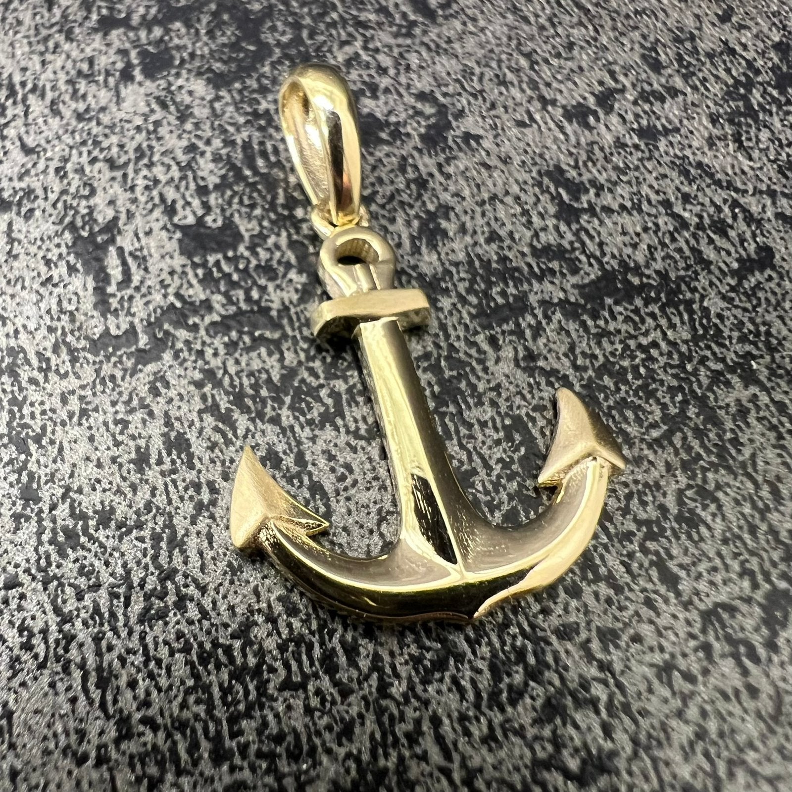 14 karaat gouden anker hanger 14k kettinghanger, Ophalen of Verzenden, Zo goed als nieuw, Goud, Kruis of Symbool