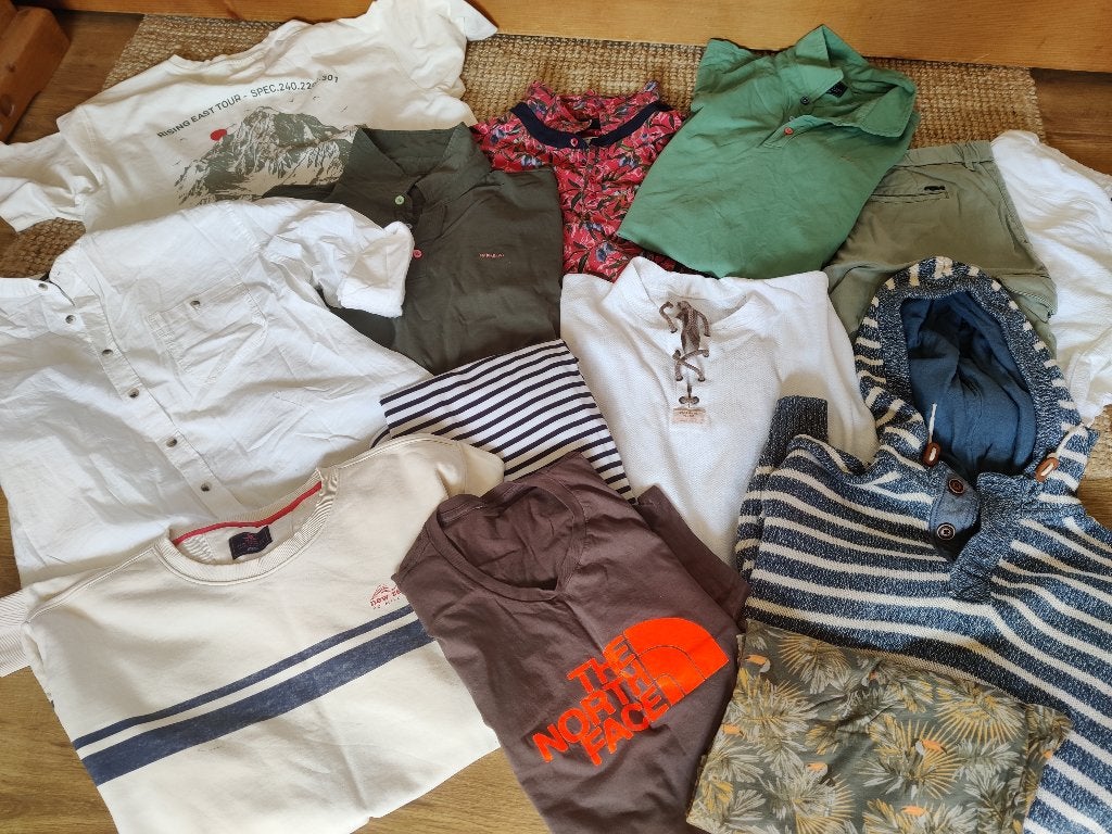 2 verhuisdozen tjokvol mooie herenkleding in XL en XXL, Ophalen, Zo goed als nieuw, Overige maten