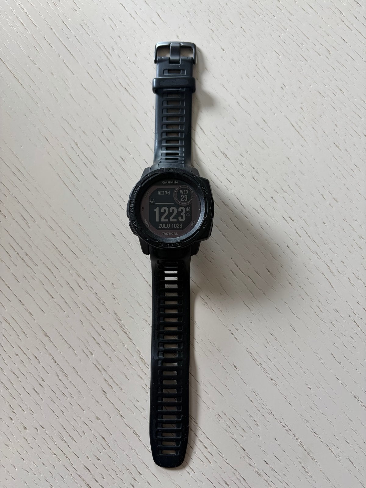 Garmin Instinct Solar Tactical Edition Zwart Smartwatch, Afstand, Zwart, Ophalen of Verzenden, Zo goed als nieuw