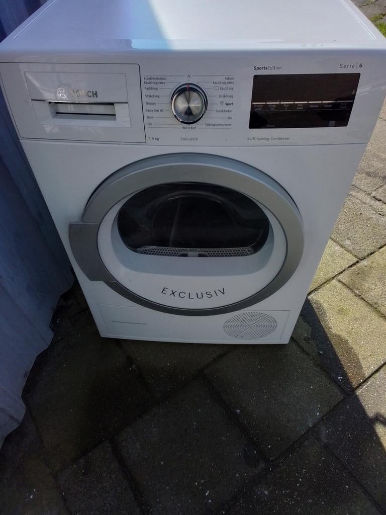 Bosch warmtepompdroger 8 kilo, Witgoed en Apparatuur, Ophalen, 6 tot 8 kg, Gebruikt, Minder dan 85 cm