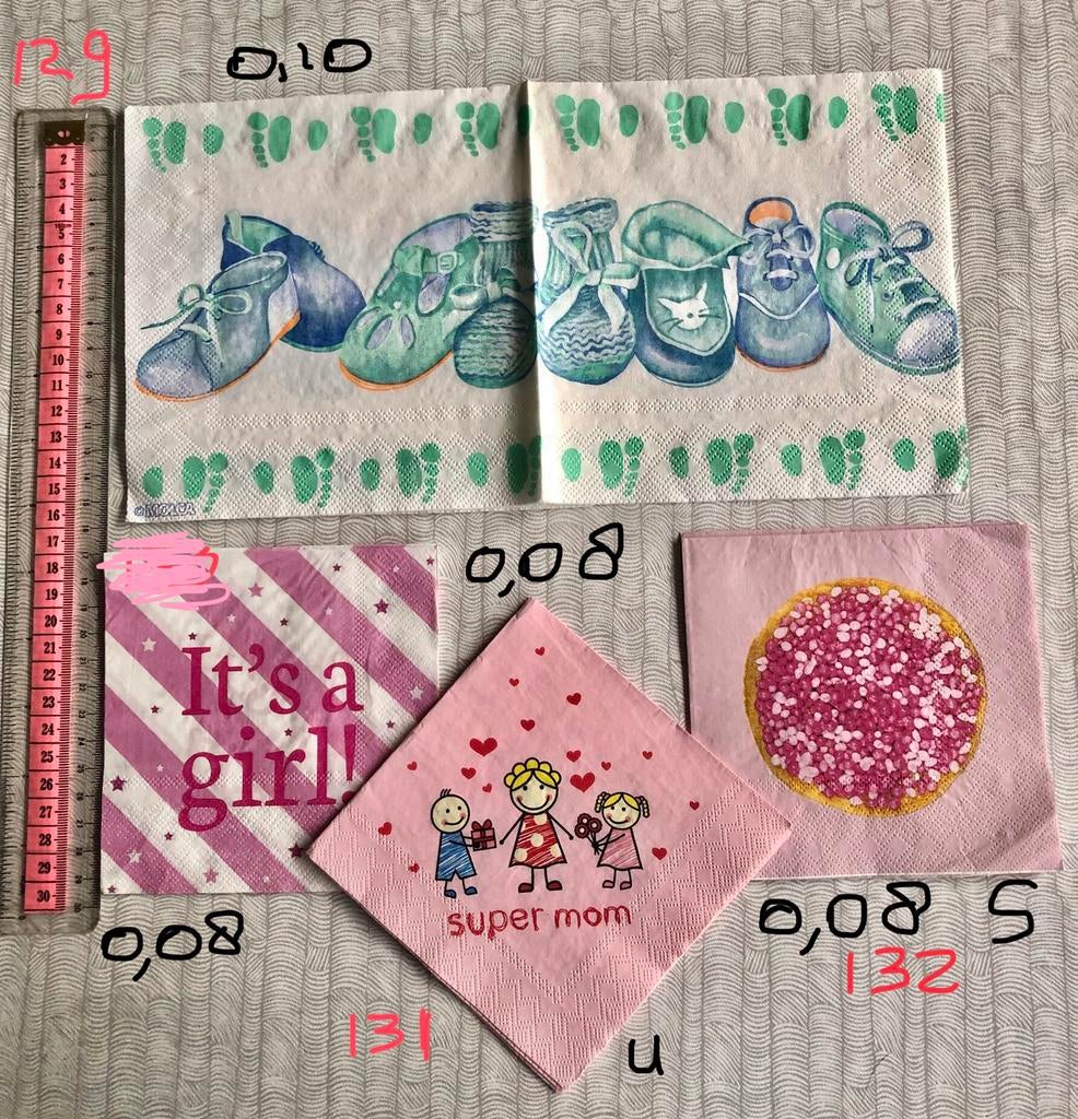 Servetten vanaf 0,05, Ophalen of Verzenden, Nieuw