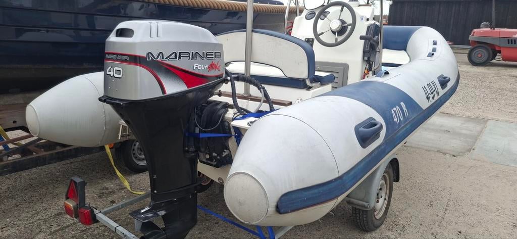 Mariner mercury 40 pk 4 takt met trim, Watersport en Boten, Buiten- en Binnenboordmotoren, Ophalen, Gebruikt, Viertaktmotor, 30 pk of meer