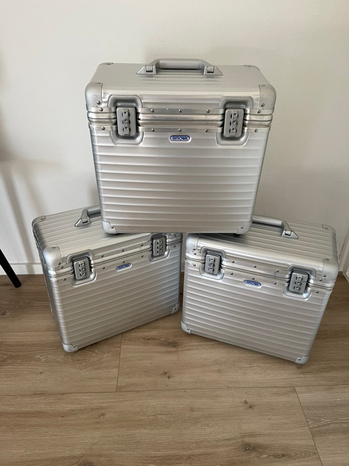 3 Rimowa koffers aluminium, Ophalen of Verzenden, Gebruikt, Metaal