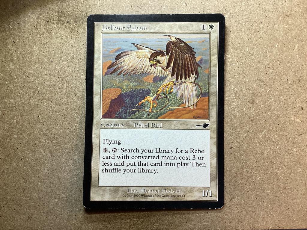 1x Defiant Falcon [006/143] (Light Played), Ophalen of Verzenden, Gebruikt, Losse kaart