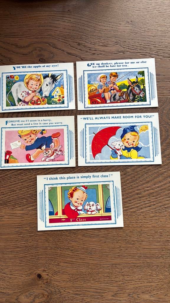 5 kinderkaarten. Diverse onderwerpen, Ophalen of Verzenden, Ongelopen, Overige thema's