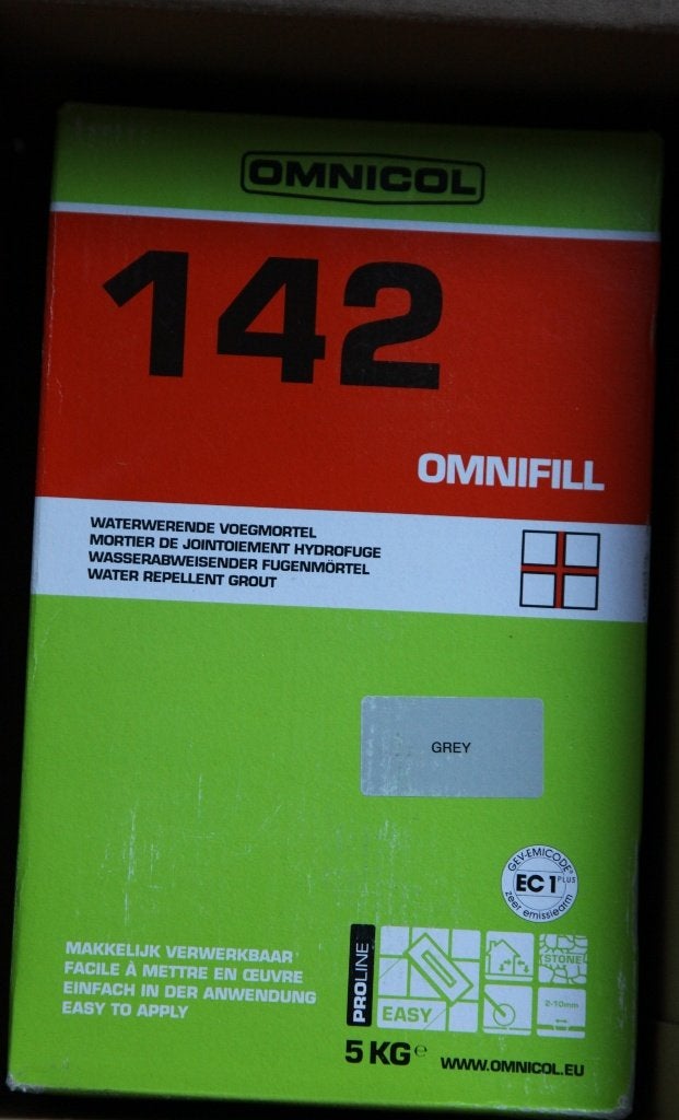 Omnicol Omnifill 142 Waterwerende Voegmortel Grijs 5 kg, Ophalen, Overige materialen, Wandtegels, Minder dan 20 cm