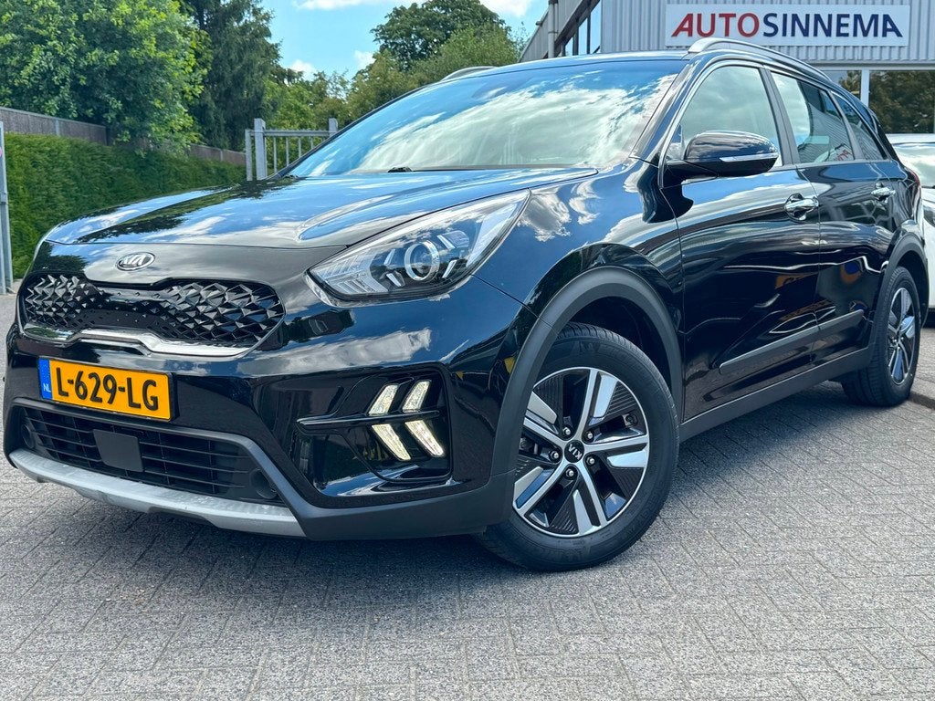 Kia Niro 1.6 GDi Hybrid DynamicLine | Trekhaak | 1e eigenaar, Auto's, Kia, Gebruikt, Euro 6, Leder en Stof, Zwart