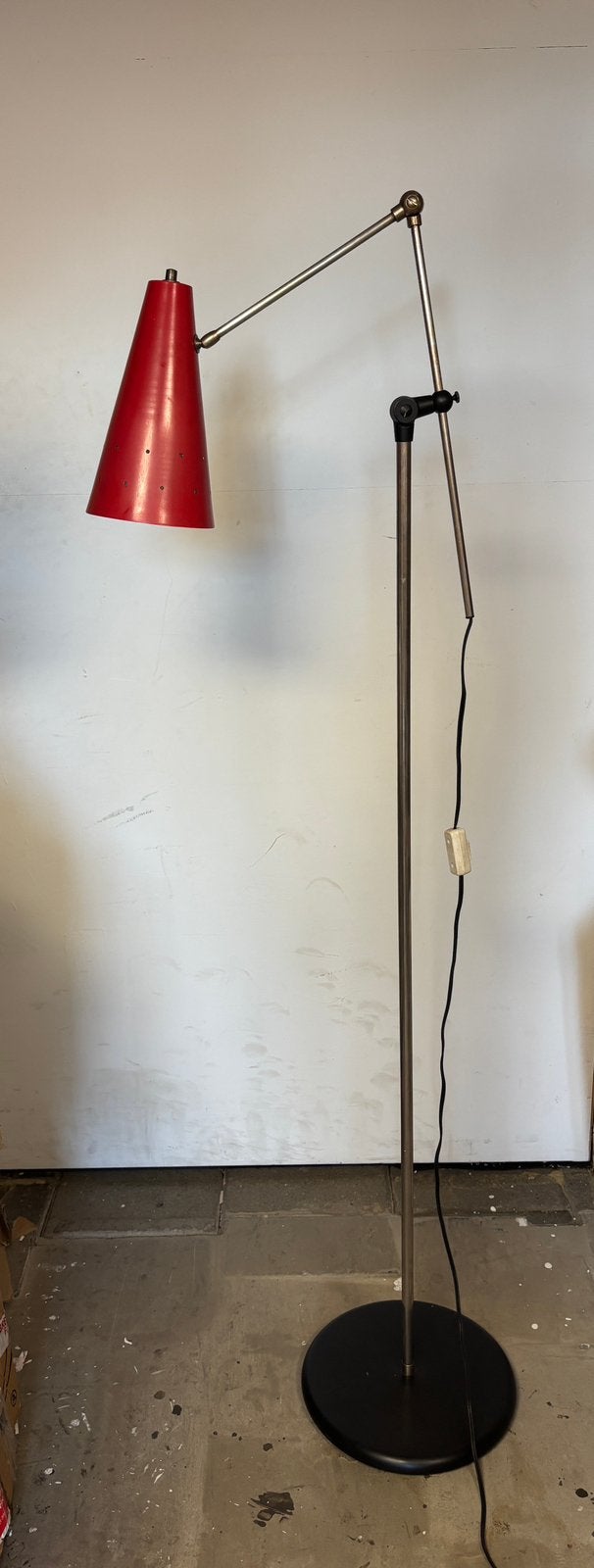 Vintage vloerlamp, jaren 60, Huis en Inrichting, Ophalen, Gebruikt, E27 (groot), Nvt