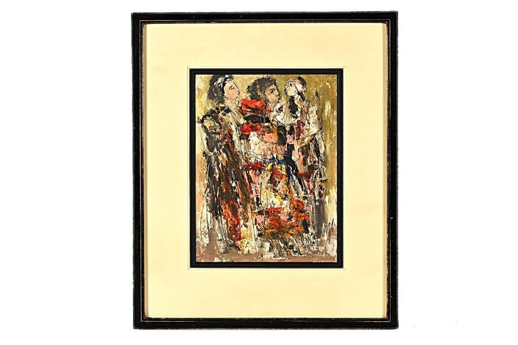 Olieverf  "3 Vrouwelijke Figuren"  van Frans J. Joosen, Ophalen of Verzenden