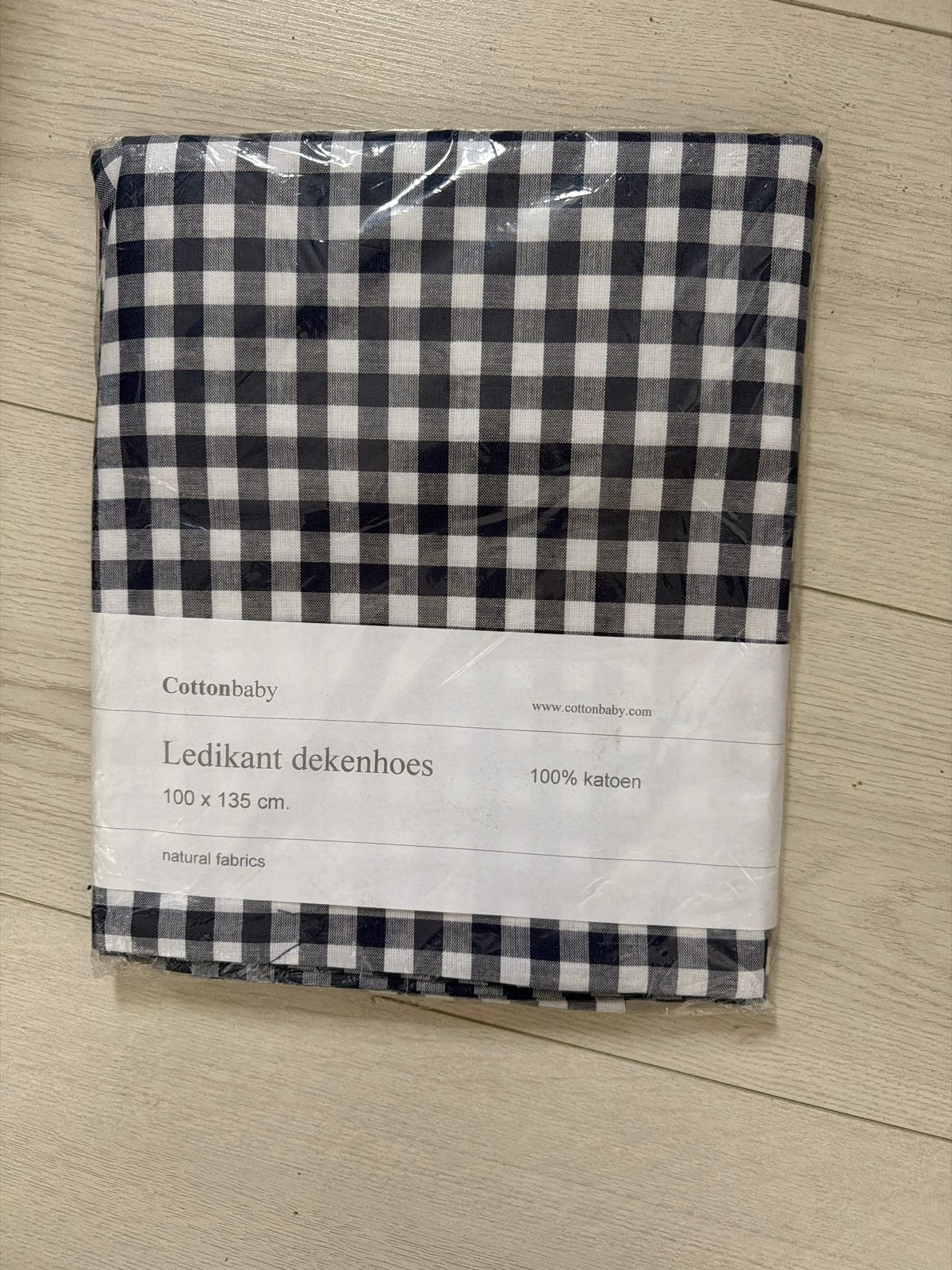 Cottonbaby Ledikant Dekenhoes - 100x135 cm, Jongetje of Meisje, Zwart, Nieuw, Ophalen of Verzenden