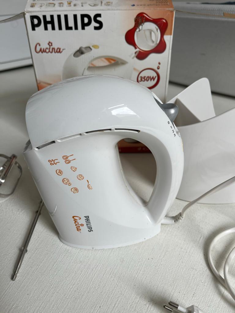Mixer Philips mixer Cucina HR 1561 Handmixer 350W met Turbo, Witgoed en Apparatuur, Keukenmixers, Ophalen of Verzenden, Gebruikt