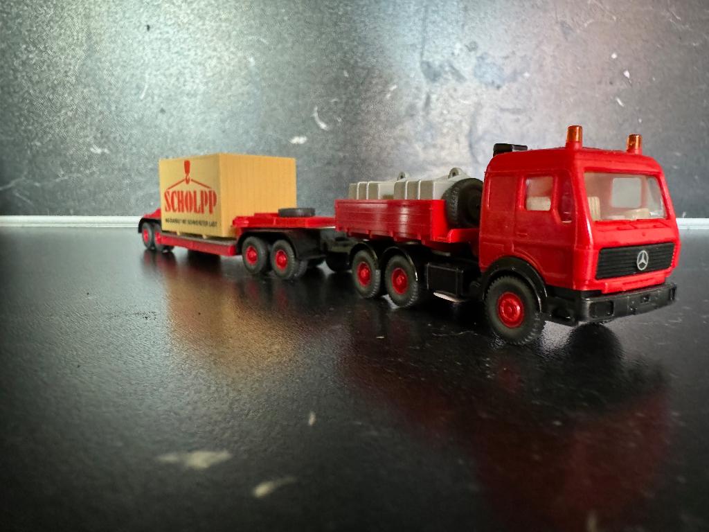 Heavy-2499: Scholpp ballasttrekker met dieplader (2), Ophalen of Verzenden, Zo goed als nieuw, Bus of Vrachtwagen, Wiking
