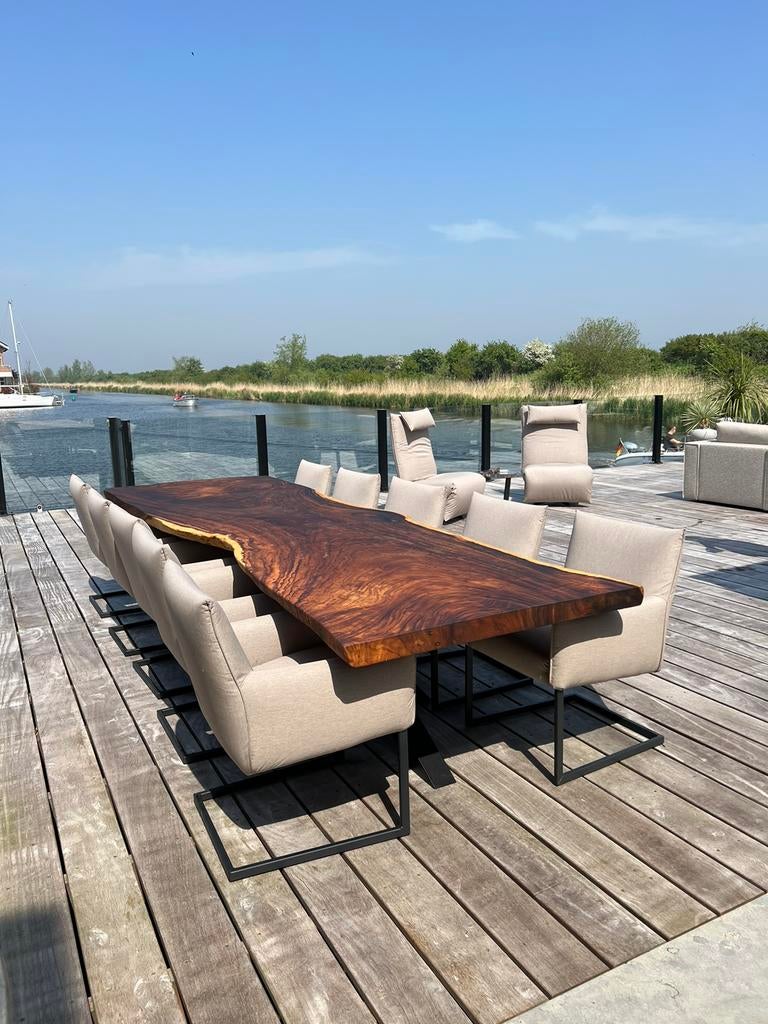 SUAR TAFEL BOOMSTAMTAFELS EETTAFEL MAATWERK GROTE VOORRAAD, Huis en Inrichting, Tafels | Eettafels, 200 cm of meer, Zo goed als nieuw