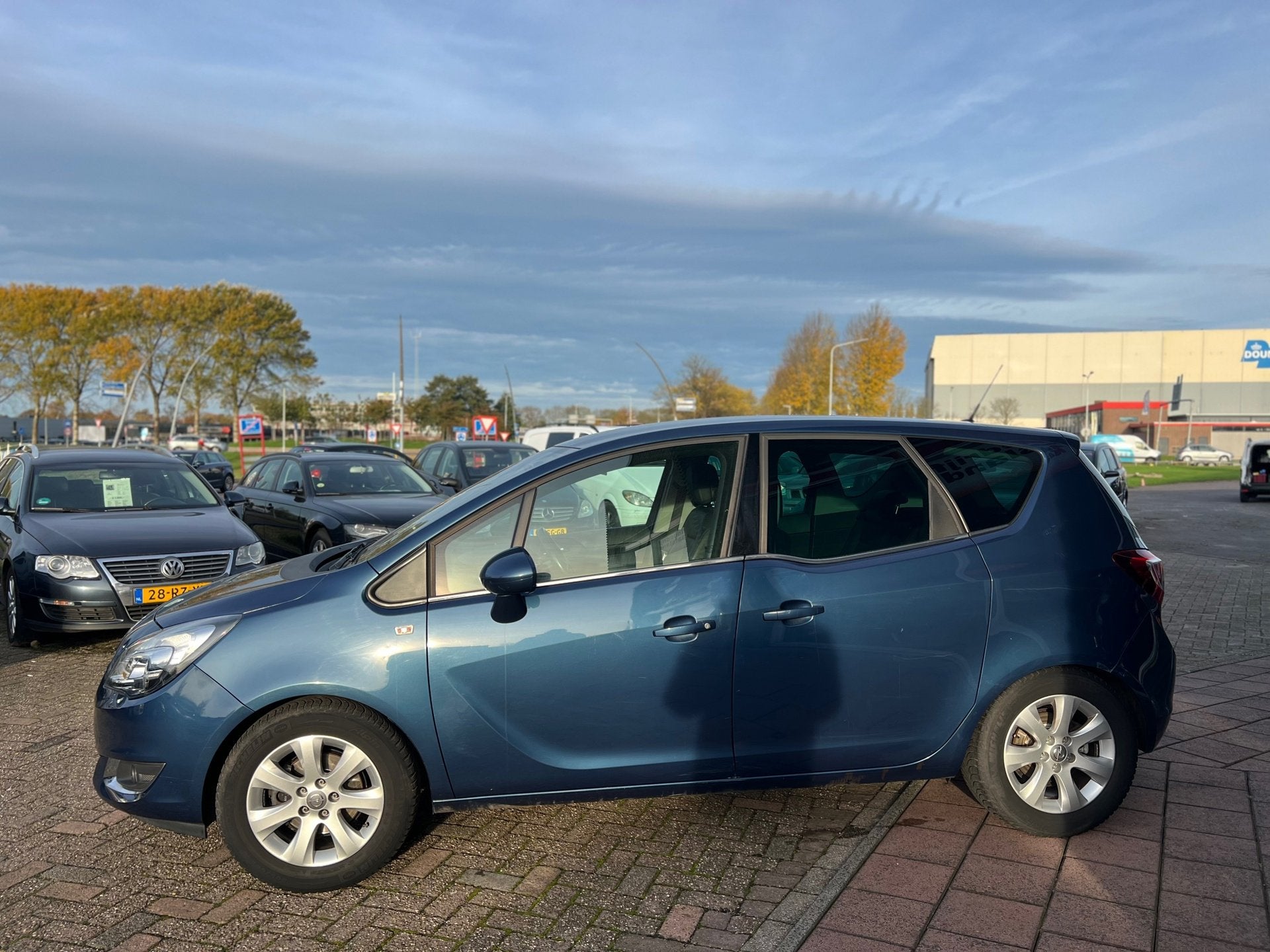 Opel Meriva 1.4 Turbo Cosmo - Leder - Stoelverwarming - Airc, Auto's, Voorwielaandrijving, Gebruikt, 4 cilinders, Blauw