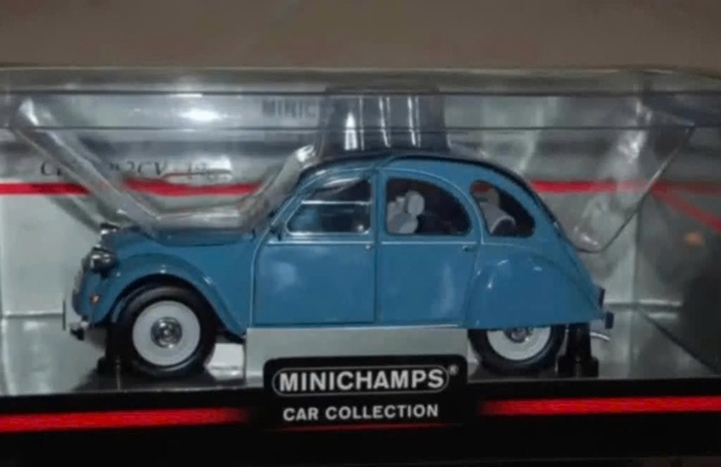 1:18 CITROEN 2CV 1983 blue Minichamps in box WRH, Hobby en Vrije tijd, Modelauto's | 1:18, Verzenden, Zo goed als nieuw, Auto