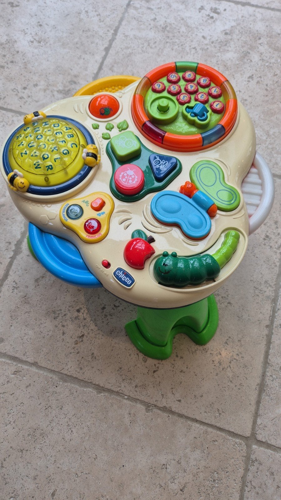 Chicco Speeltafel met geluid en licht, Ophalen of Verzenden, Gebruikt, Overige typen, Met licht