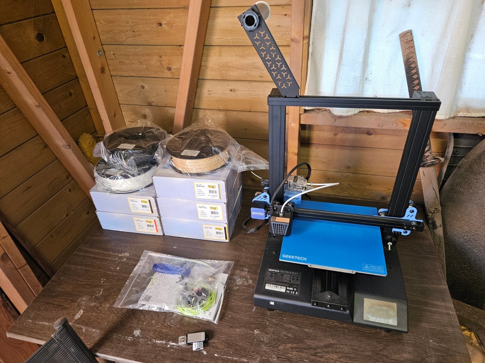 Geeetech Mizar S 3D-printer met veel filament, Ophalen, Zo goed als nieuw, Filament, Geeetech