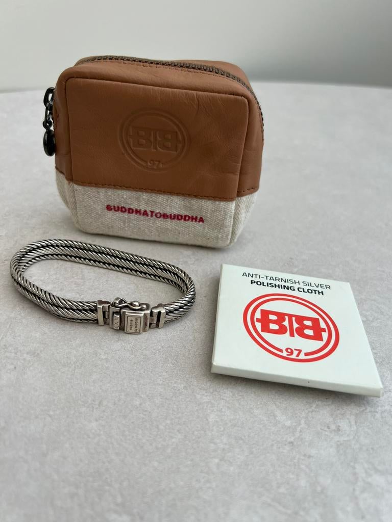 Buddha to Buddha armband Edwin XS, Ophalen, Zo goed als nieuw, Zilver, Dame