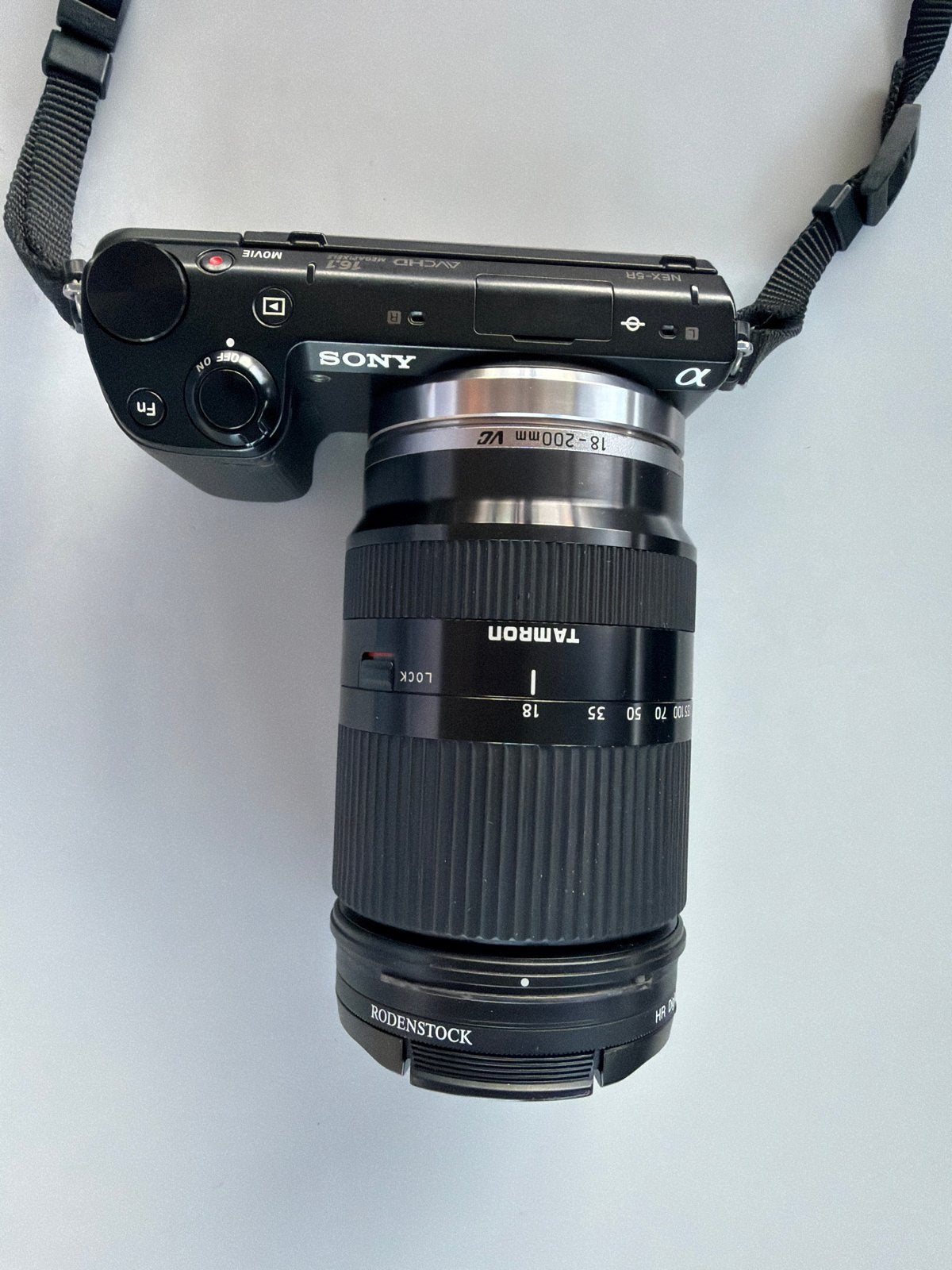Sony NEX-5R Systeemcamera met Tamron 18-200mm lens, Ophalen, Gebruikt, Beeldstabilisatie, Accu