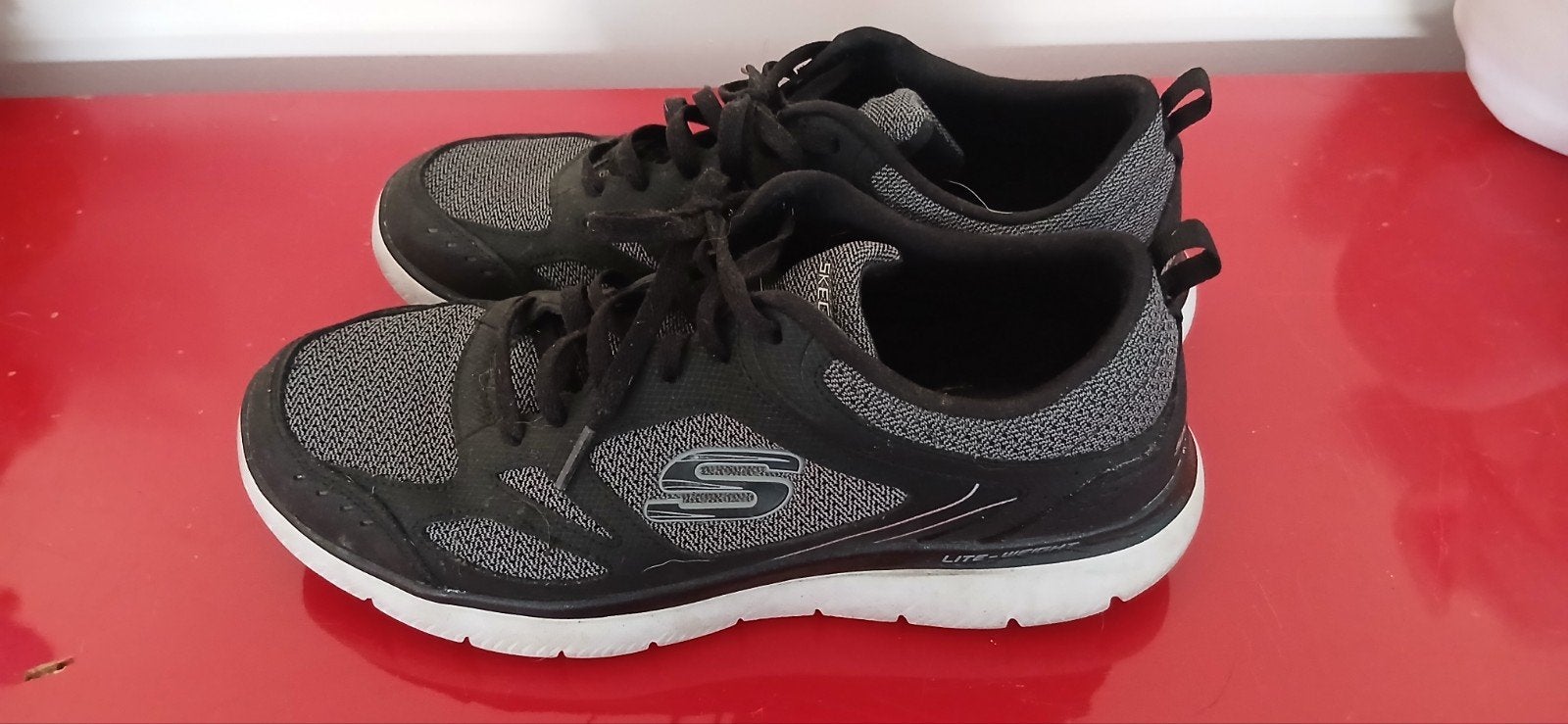 Skechers Sportschoenen Maat 43 - Zwart/Grijs, Verzenden, Zwart, Sneakers of Gympen, Skechers