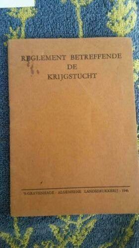 reglement betreffende de krijgstucht 1946, Gelezen, Ophalen of Verzenden, Algemeen, 1945 tot heden