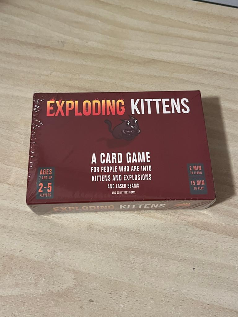 Exploding Kittens Kaartspel Engels  - Nieuw in Verpakking, Een of twee spelers, Ophalen of Verzenden, Nieuw