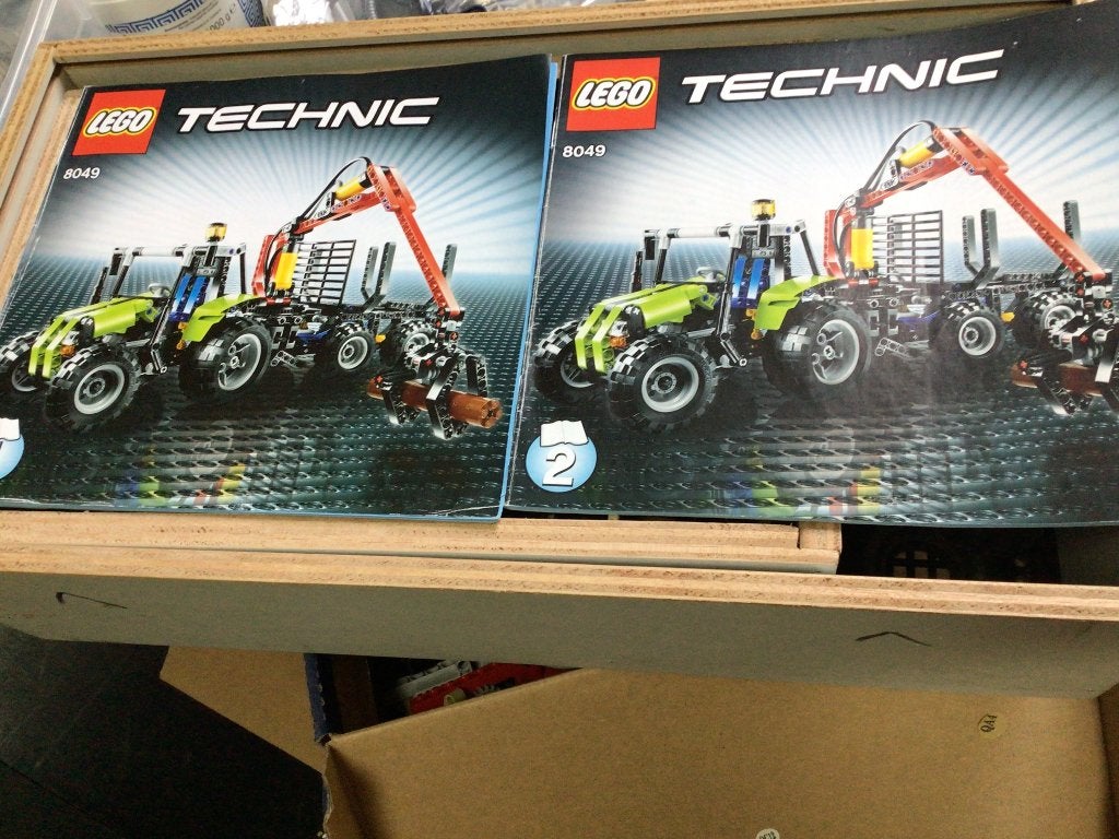 Lego Technic 8049 - Houtlader instructieboekjes, Gebruikt, Lego, Accessoire, Inclusief instructies