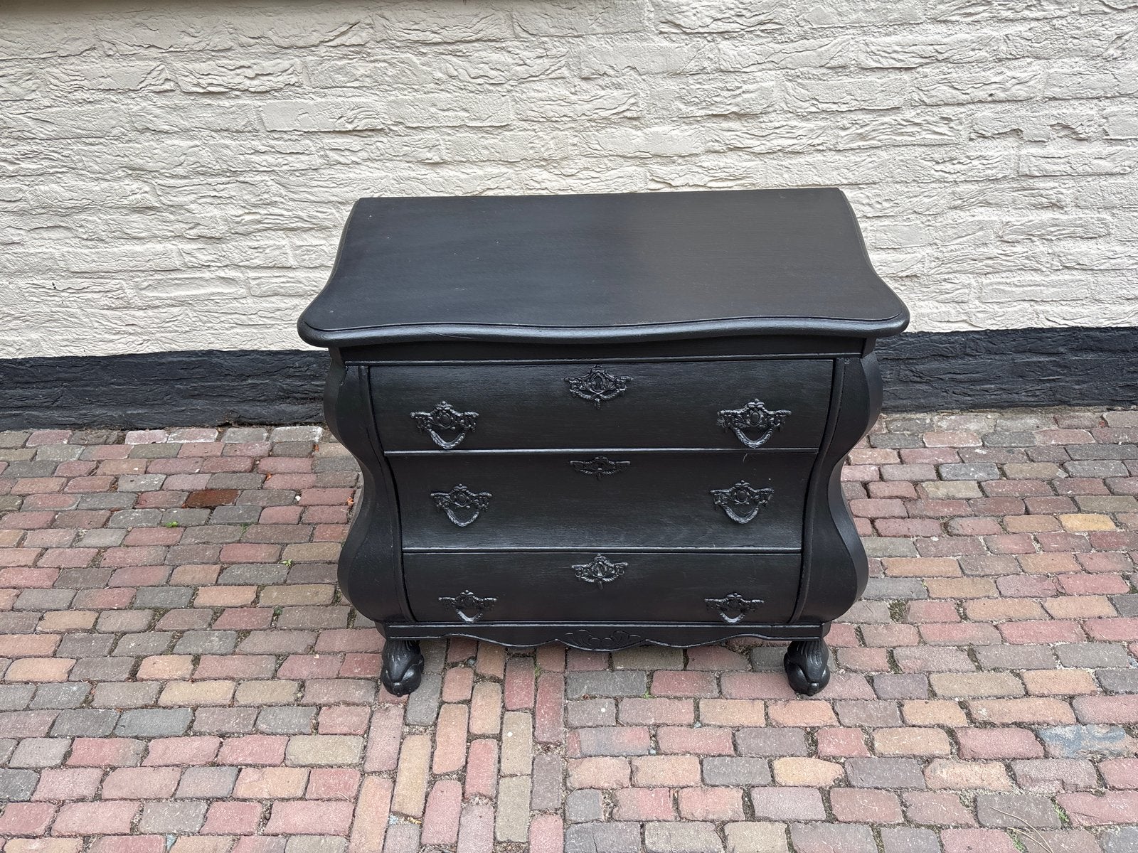Buikkastje zwart met 3 laden, Ophalen