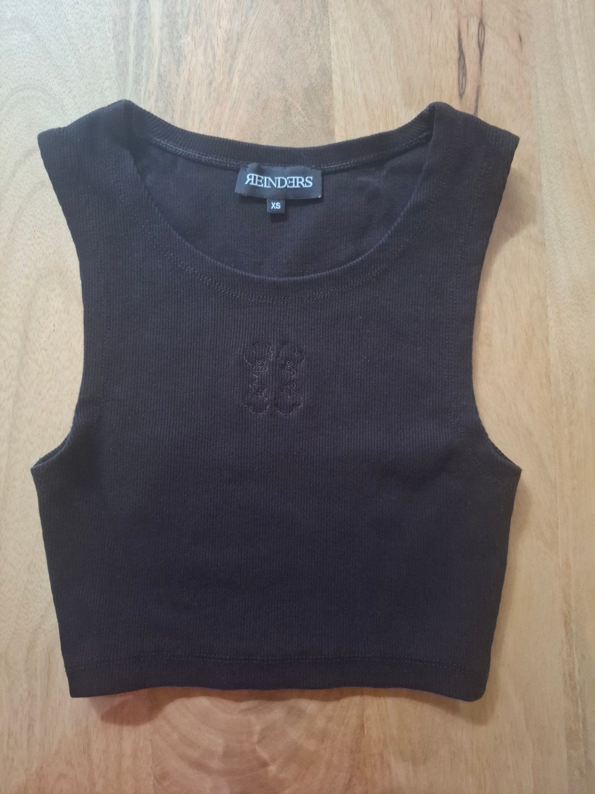 Reinders crop top rib stof zo goed als nieuw maat XS, Reinders, Zwart, Ophalen of Verzenden, Zo goed als nieuw