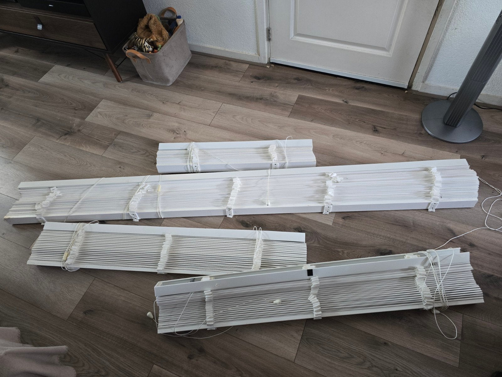 GAMMA houten jaloezie wit 220x220 cm (FSC gecertificeerd), Huis en Inrichting, Ophalen, Jaloezie, Gebruikt, Overige merken